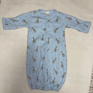 Sophie la Girafe Kissy Kissy blue print converter gown size NB